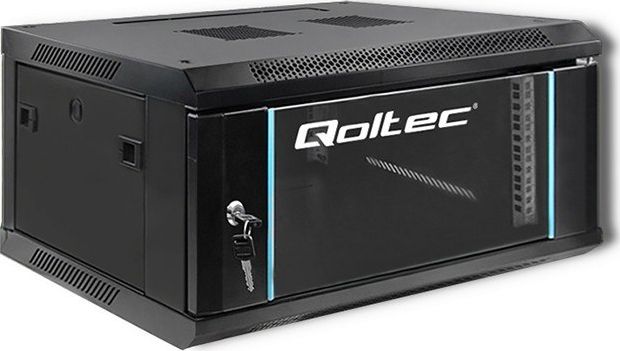 Kabinet muror Qoltec 19" 4U 54461, për server dhe rrjet, gri