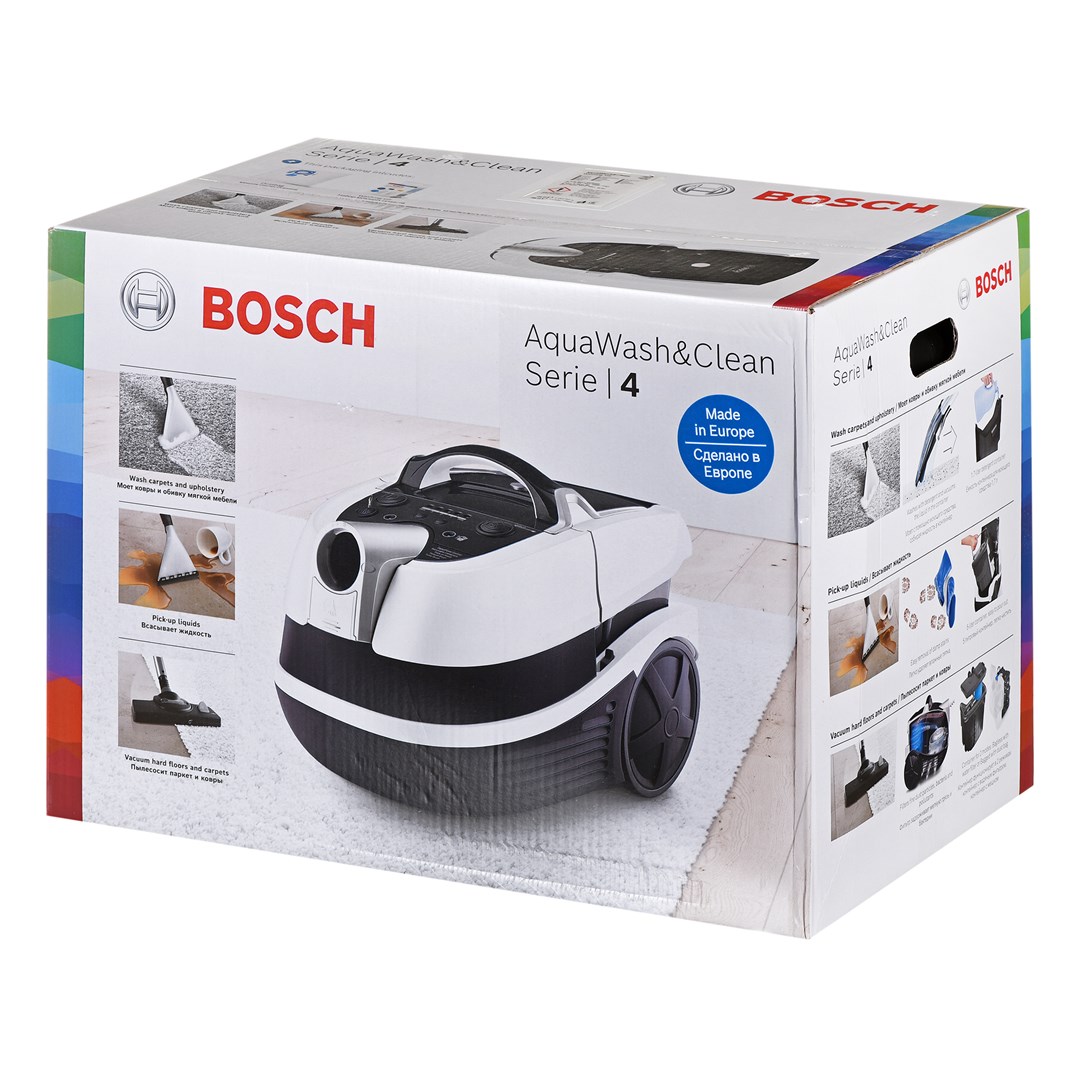 Fshesë larëse Bosch AquaWash&Clean BWD421PET, 2100W, filtër HEPA, blu
