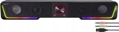Soundbar SPEEDLINK GRAVITY RGB, stereo, për kompjuter, i zi