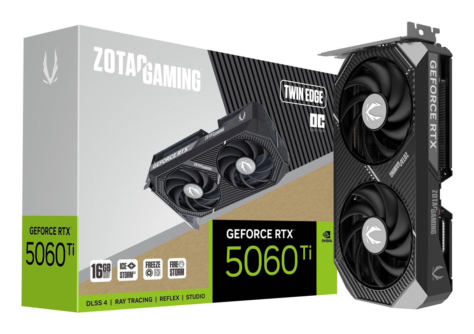 Kartelë grafike Zotac GAMING GeForce RTX 5060 Ti Twin Edge OC NVIDIA,16 GB GDDR7
