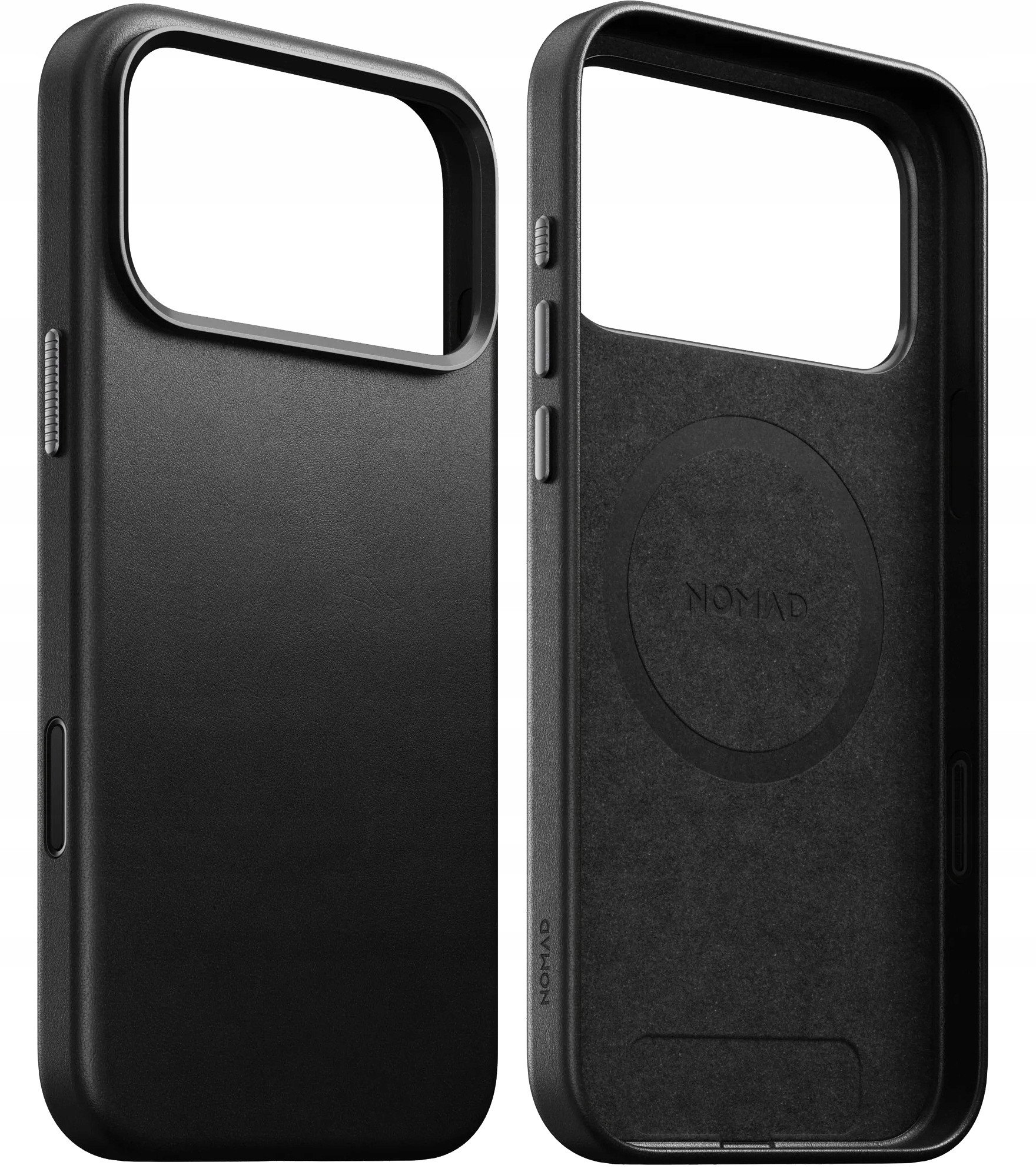 Kapak telefoni Nomad Traditional Leather, për iPhone 17 Pro, lëkurë natyrale, me MagSafe, i zi