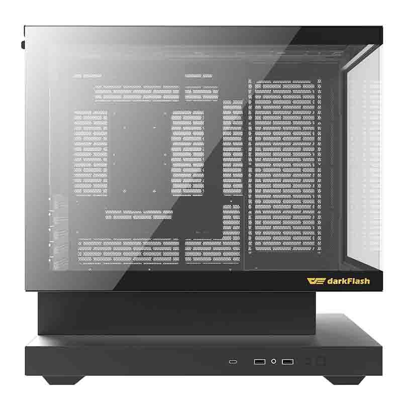 Kuti kompjuteri Darkflash F1, 6 ventilatorë ARGB, xham i temperuar, e zezë