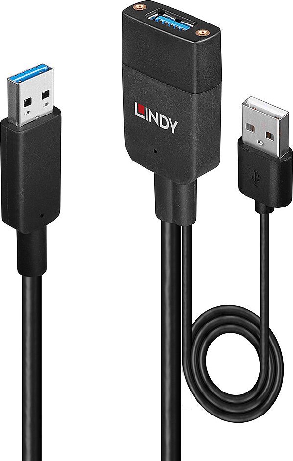 Kabllo USB Lindy Hybrid 35m, USB 3.2 Gen 2, Type A, i zi