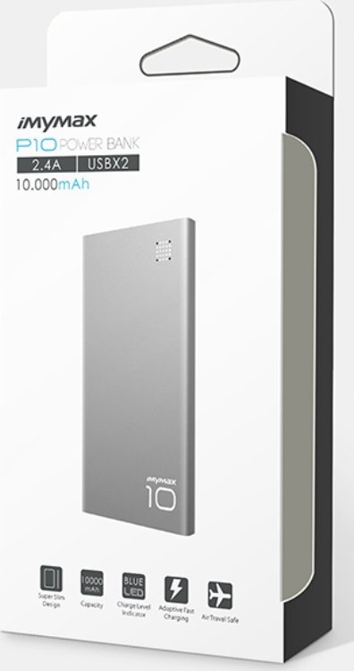 Powerbank IMYMAX P10, 10000mAh, portative, e bardhë