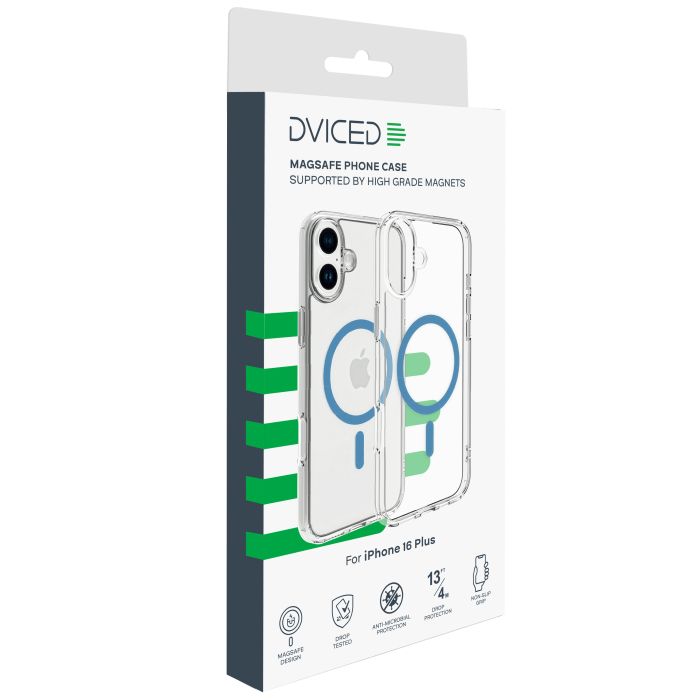 Dviced MagSafe iPhone 16 Plus Clear Case, Blue