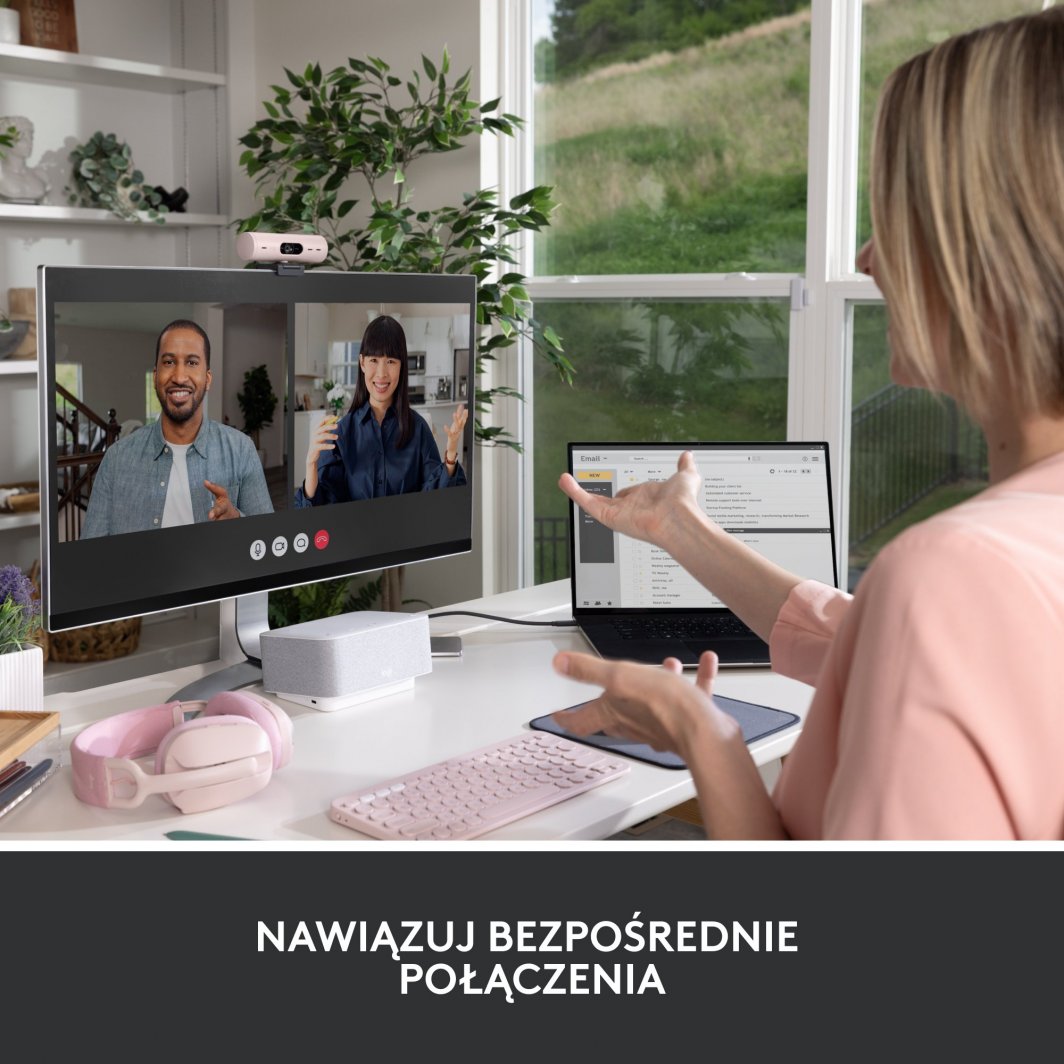 Ueb kamerë Logitech Brio 500 (960-001421), rozë