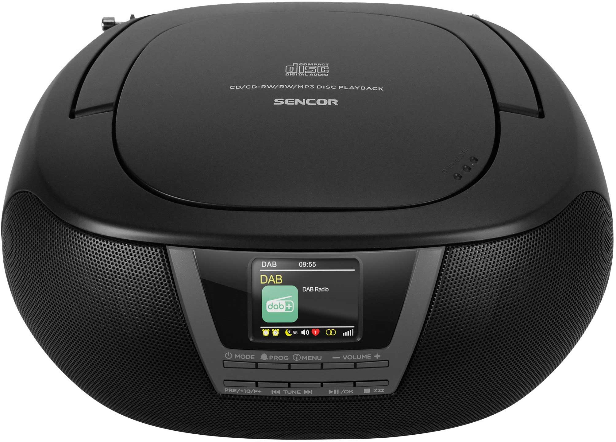 Radio portative Sencor SPT 6200DB, FM DAB+, CD USB Bluetooth, e zezë