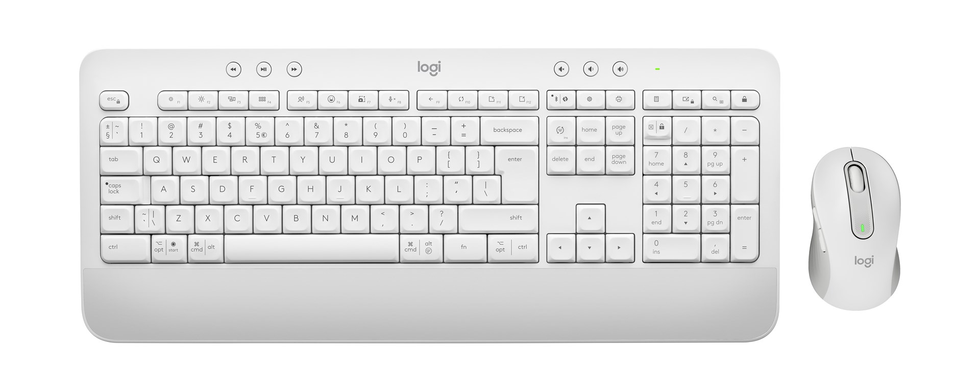 Set tastierë dhe maus Logitech Signature MK650 Combo, e bardhë