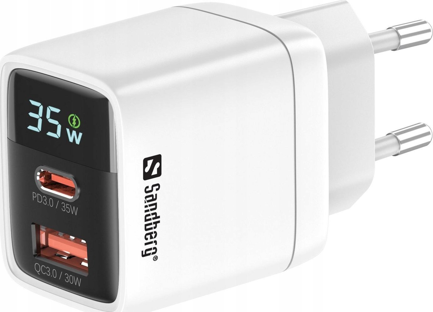 Полнач Sandberg 2in1, 35W, 1x USB C, 1x USB A