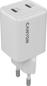 Karikues muri Canyon CU35CC, 35W GaN, 2x USB C PD, i bardhë