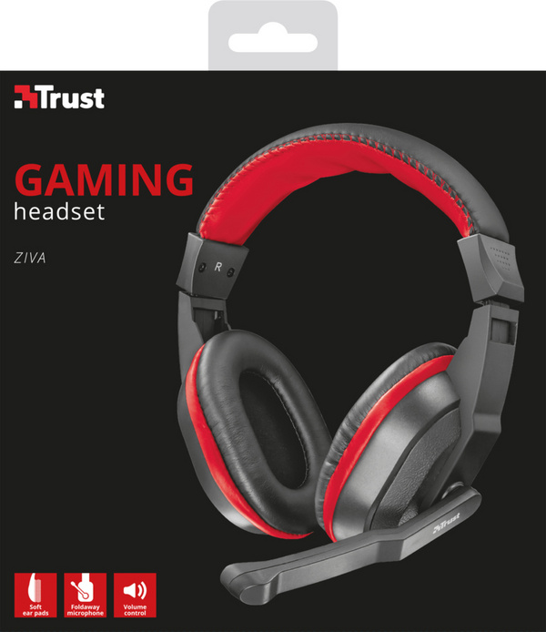 Kufje TRUST Ziva Gaming, të zez