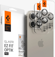 Mbrojtës kamerë Spigen GLAS.tR EZ Fit Optik Pro, për iPhone 15 Pro 15 Pro Max, xham 9H, Natural Titanium