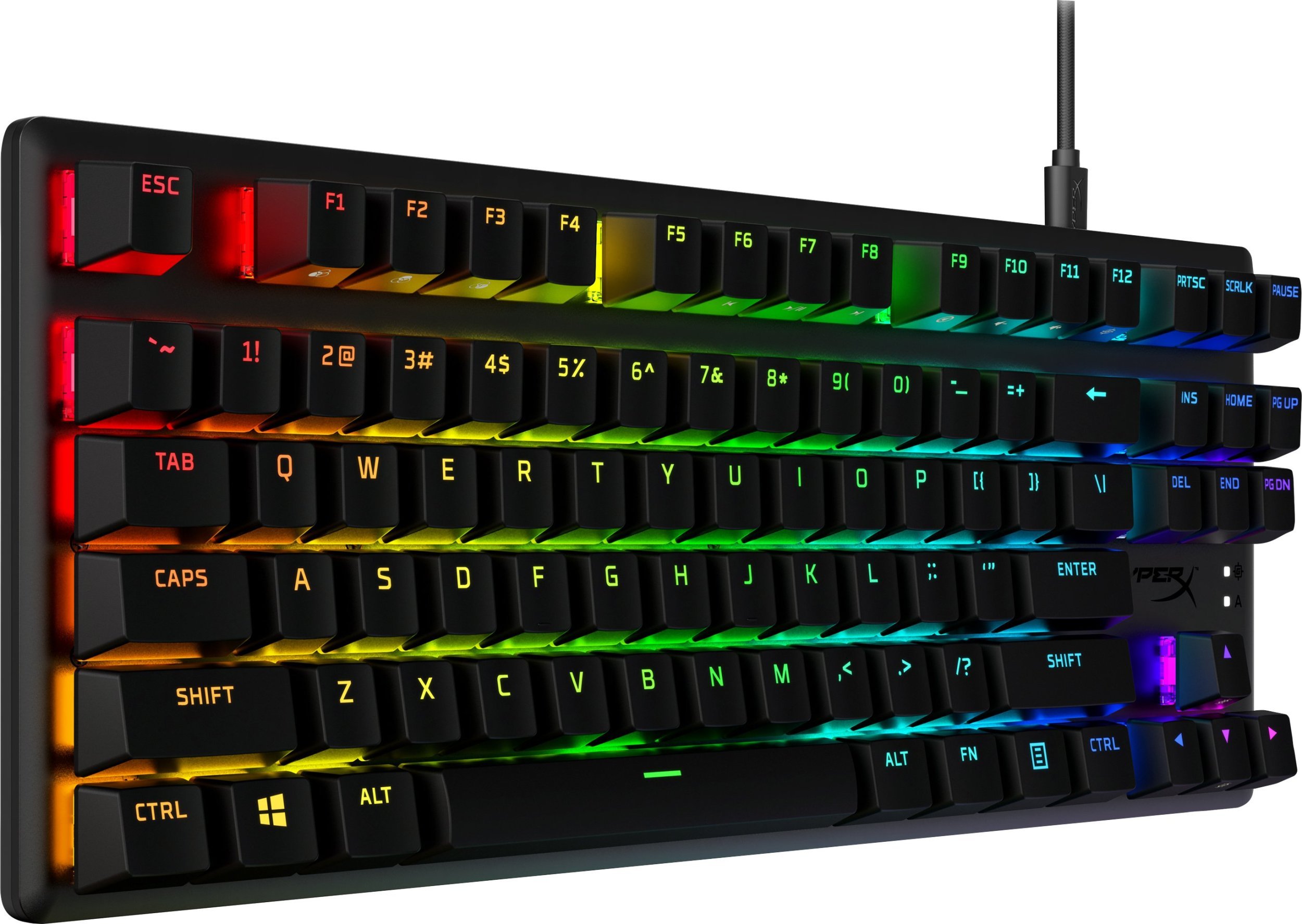 Tastierë gaming HyperX Alloy Origins Core PBT HX Blue, mekanike, RGB, e zezë