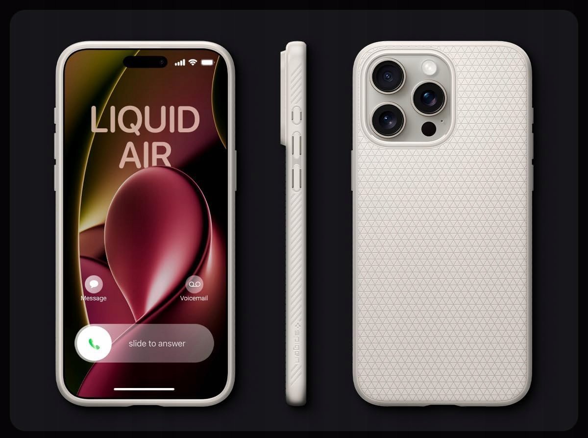 Mbulesë telefoni Spigen Liquid Air për iPhone 16 Pro, TPU fleksibël, navy blue