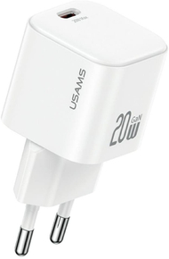 Karikues muri USAMS JO CC260, 20W, USB C, kabllo 1m USB C në Lightning, i bardhë
