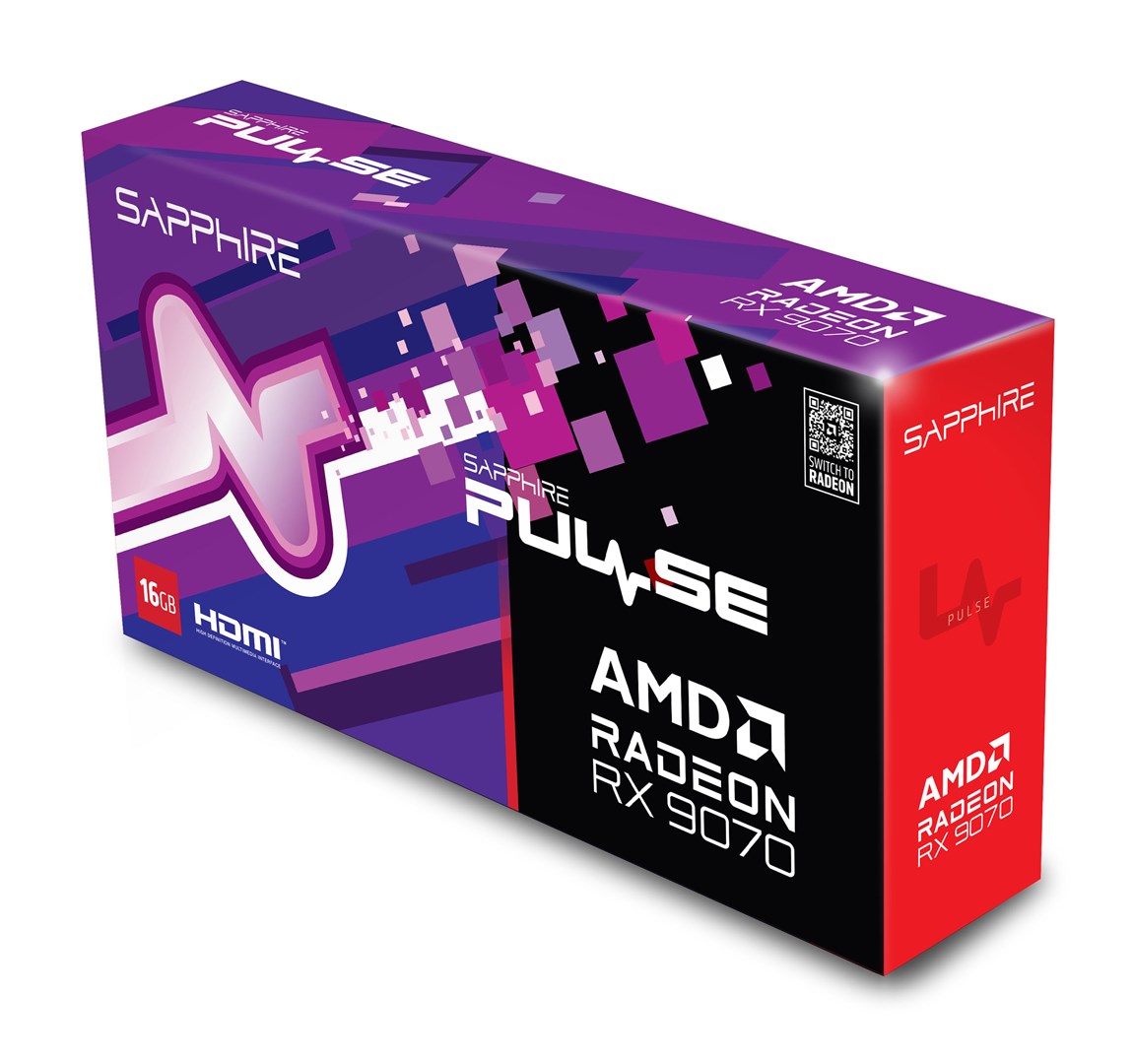 Karta grafike Sapphire AMD Radeon RX 9070 PULSE, 16GB GDDR6, RDNA 4