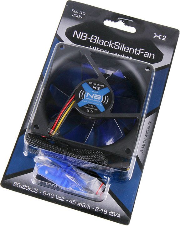 Ftohës Noiseblocker BlackSilent X2, 80 mm