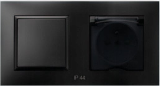 Prizë hermetike Ospel Aria GPH-1UZ/m/00/W, njëfishe me tokëzim, IP44, e bardhë