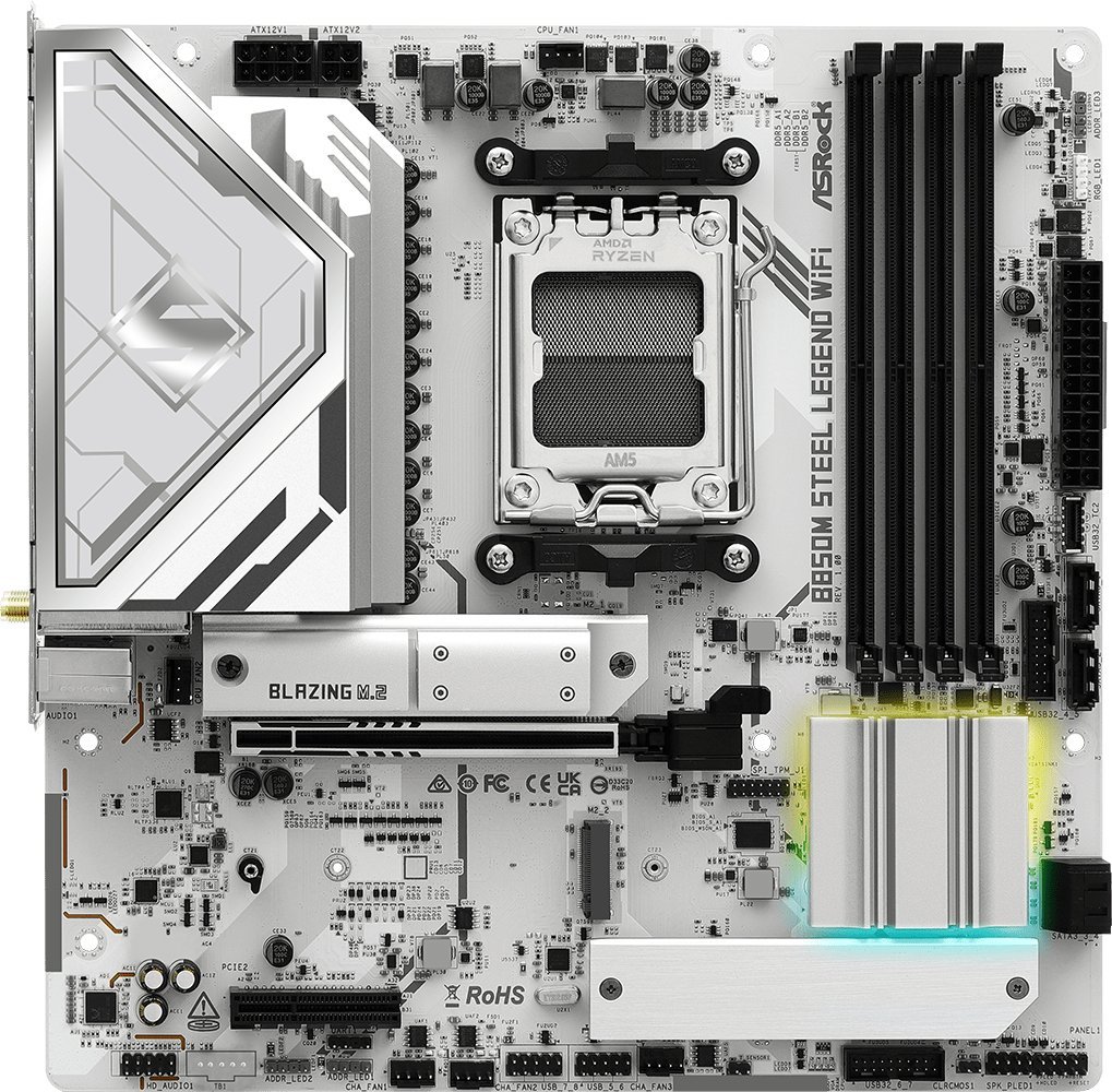 Motherboard Asrock B850M Steel Legend WiFi, AMD AM5, DDR5, Micro ATX 3