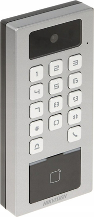 Terminal kontrolli aksesi Hikvision DS-K1T502DBWX-C, RFID MIFARE, kamerë 2MP, IP65, gri