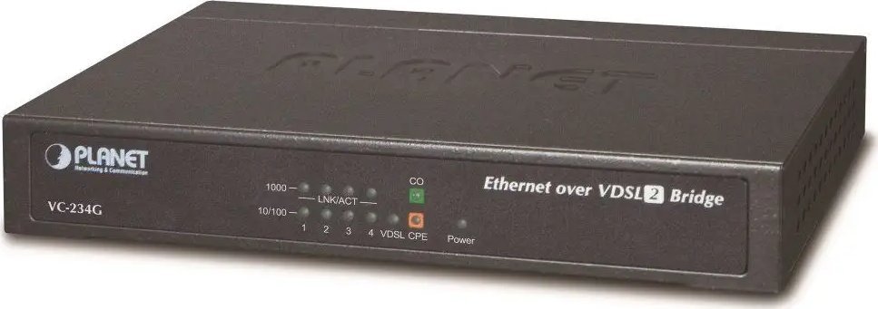 Konvertues rrjeti Planet VC-234G, RJ45 Ethernet, 200/100 Mbit/s, gri