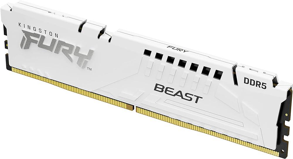 RAM Kingston FURY Beast, 16GB DDR5 6400MT/s, CL32, e bardhë