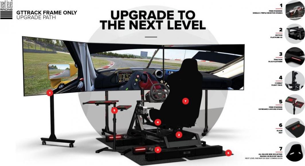 Kornizë Next Level Racing për GTtrack (NLR-S020), e zezë