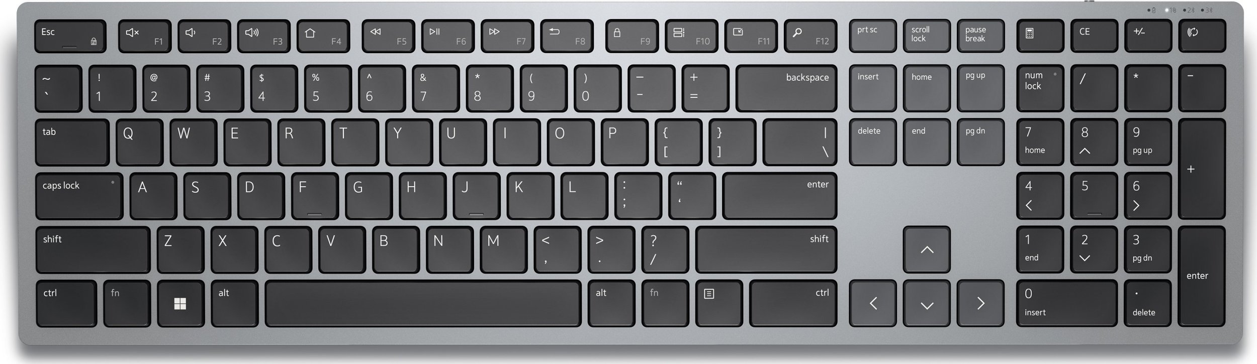 Tastierë wireless Dell KB700, Bluetooth 5.0, QWERTZ CZ, e zezë
