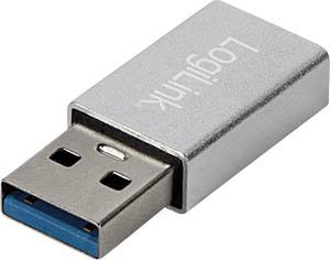 USB приспособувач LogiLink AU0056, USB C во USB A, сребрена боја
