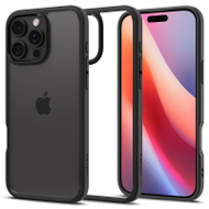 Mbrojtëse Spigen Crystal Hybrid për iPhone 16 Pro Max, transparente/e zezë