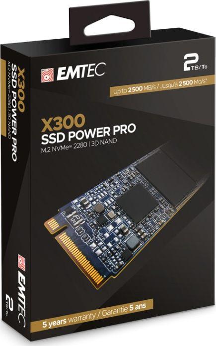 Disk SSD Emtec X300 Power Pro, 2TB, M.2 2280 PCI-E x4 Gen3 NVMe