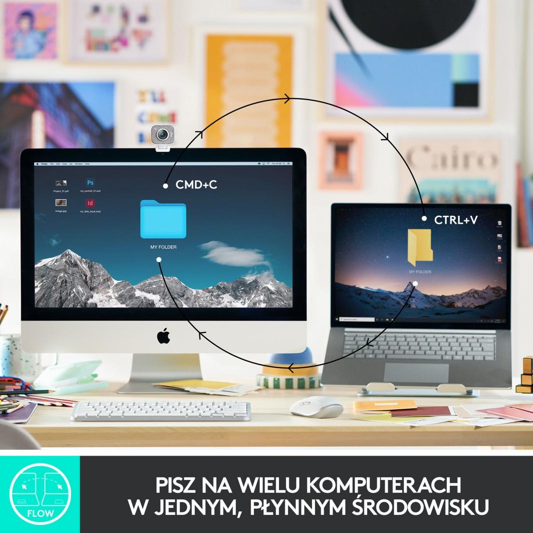 Tastierë Logitech MX, wireless, UK, e bardhë dhe e argjendtë