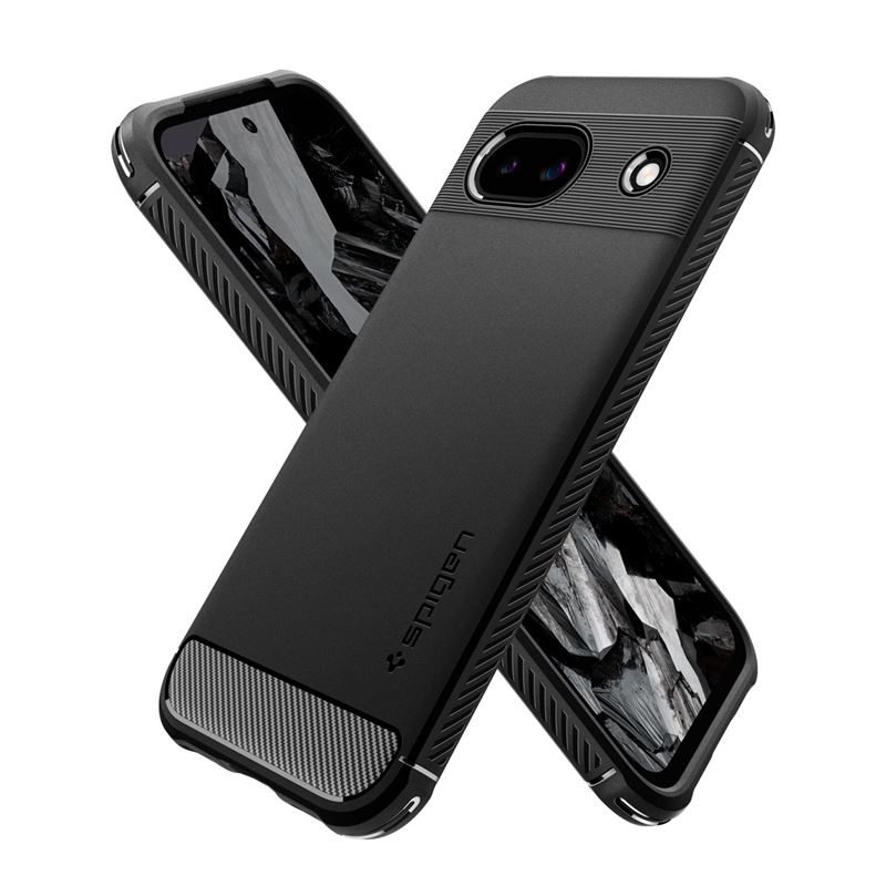 Mbrojtëse për celular Google Pixel 8a Spigen Rugged Armor, e zezë mat