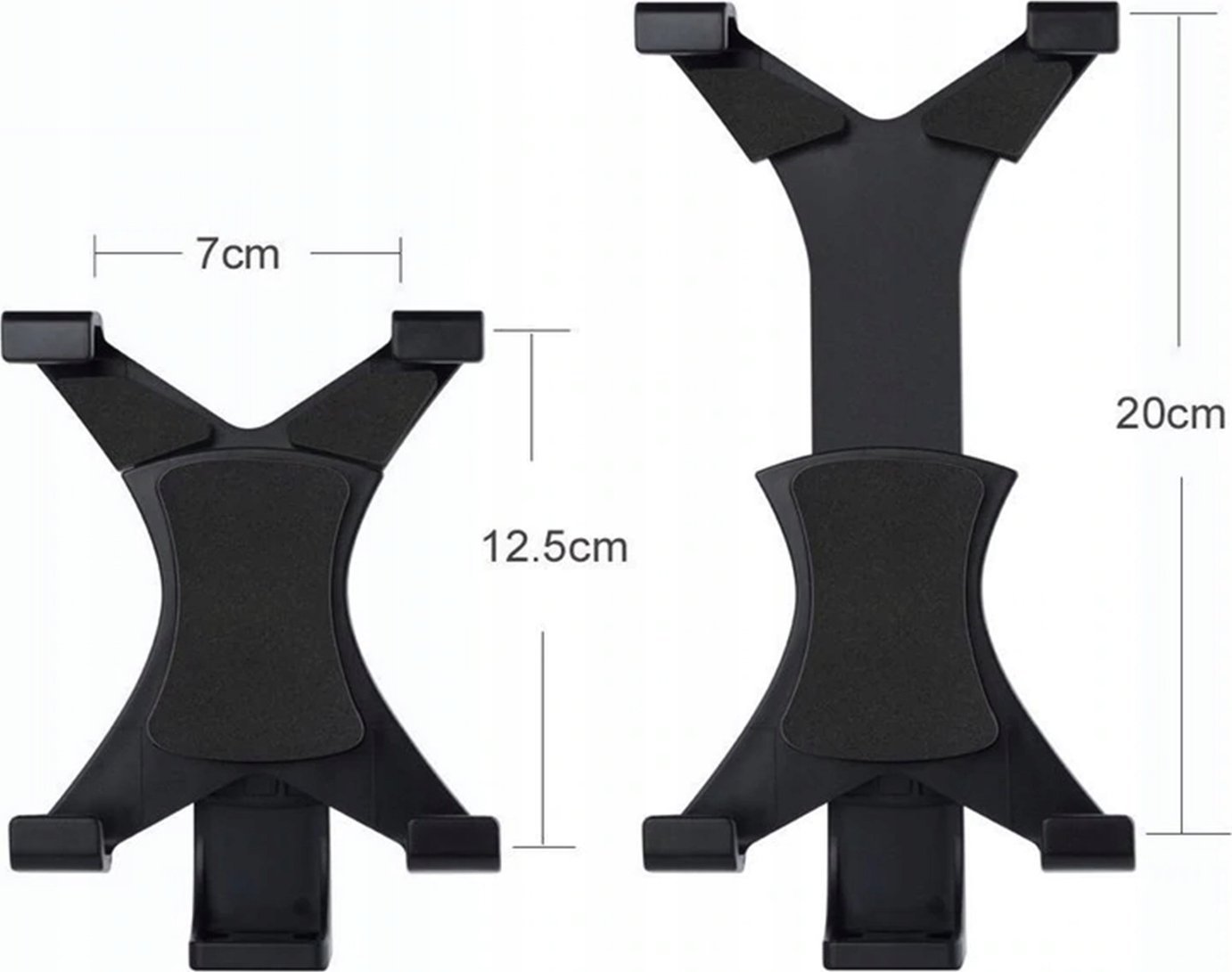 Mbajtës tablet për tripod STRADO, filet 1/4", i zi