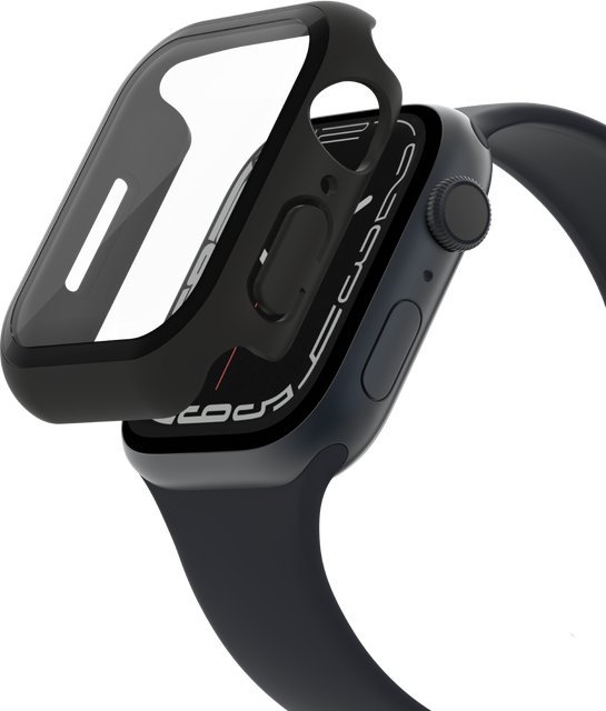 Mbrojtëse ekrani Belkin ScreenForce për Apple Watch 44/45mm, kompatibile me seri 8 7 SE 6 5 4, e zezë
