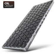 Tastierë me hub USB C Axagon HMC KB CRL, 9n1, 0.6m, gri