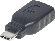 Përshtatës Manhattan (354646), USB-A në USB-C, i zi