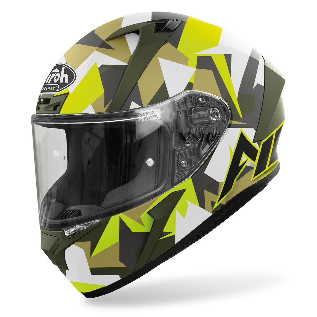 Helmeta moto Airoh Valor Army, madhësia XL, gri verdhë
