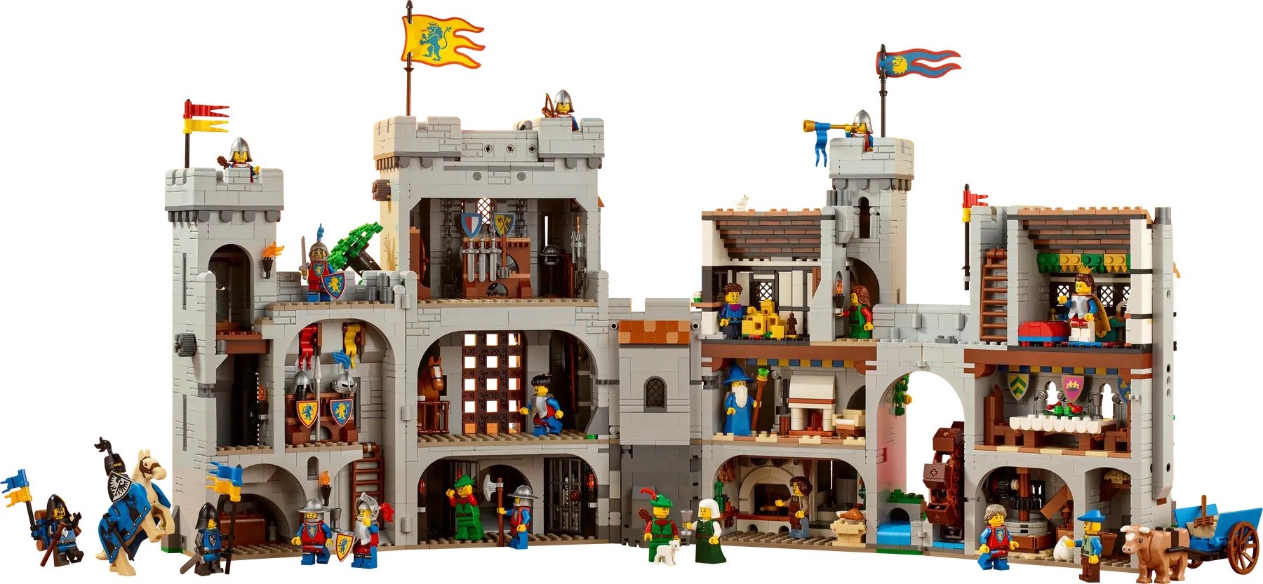 Set LEGO Lion Knights' Castle, kështjellë mesjetare, ndërtim modular, shumëngjyrësh