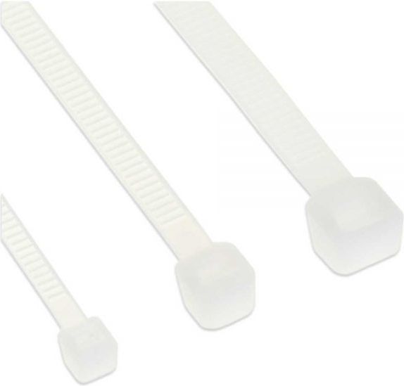 Kapëse kablloje InLine 250 mm x 3,6 mm (59964G), e bardhë, 100 copë