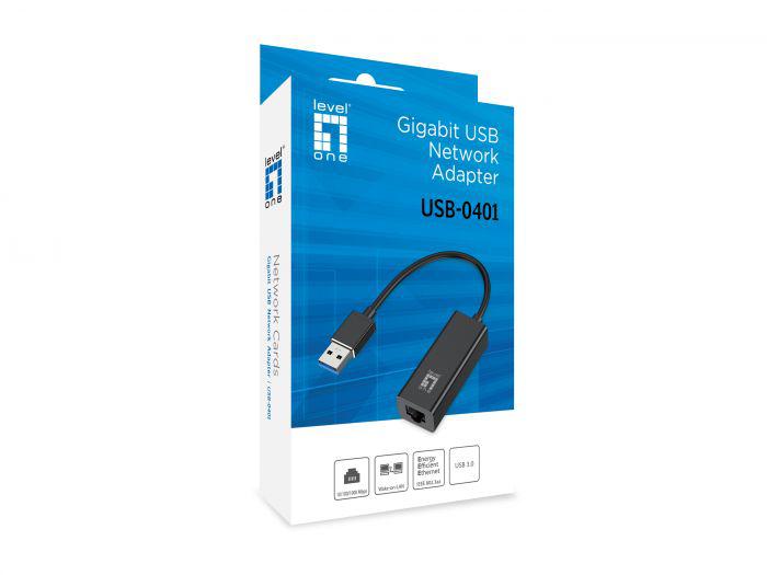 Adapter rrjeti LevelOne USB-0401, Gigabit Ethernet, USB
