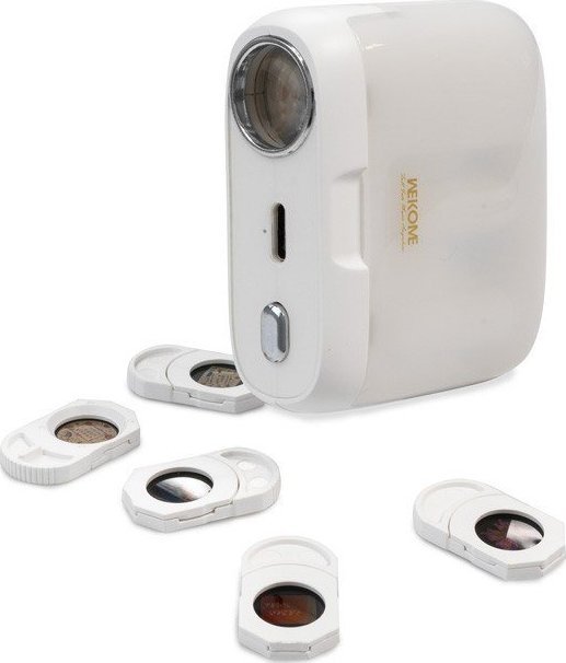Kufje wireless Wekome S28 Pop Digital, Bluetooth 5.3, kuti karikimi 400mAh, të bardha
