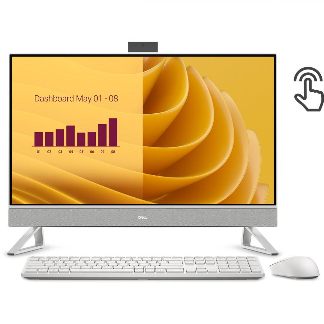 Kompjuter All in One Dell EC27250, 27" FHD Touch, Core 7 150U, 32GB RAM, 1TB SSD, e bardhë