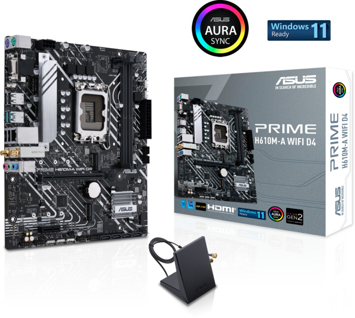 Pllakë amë ASUS PRIME H610M-A WIFI D4 - Intel H610