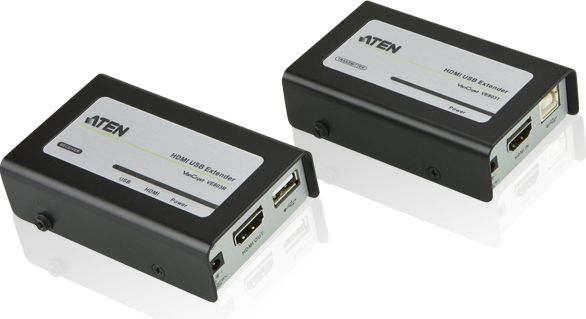 Zgjerues sinjal AV Aten VE803, HDMI USB, deri 60 m, i zi