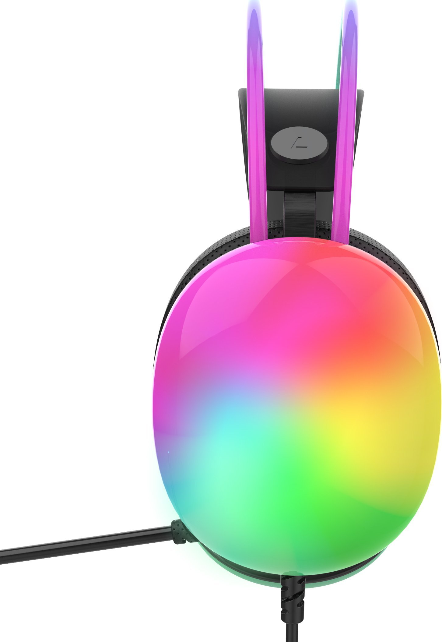 Kufje gaming Inca IGK-X8S, RGB, me kabllo, të zeza