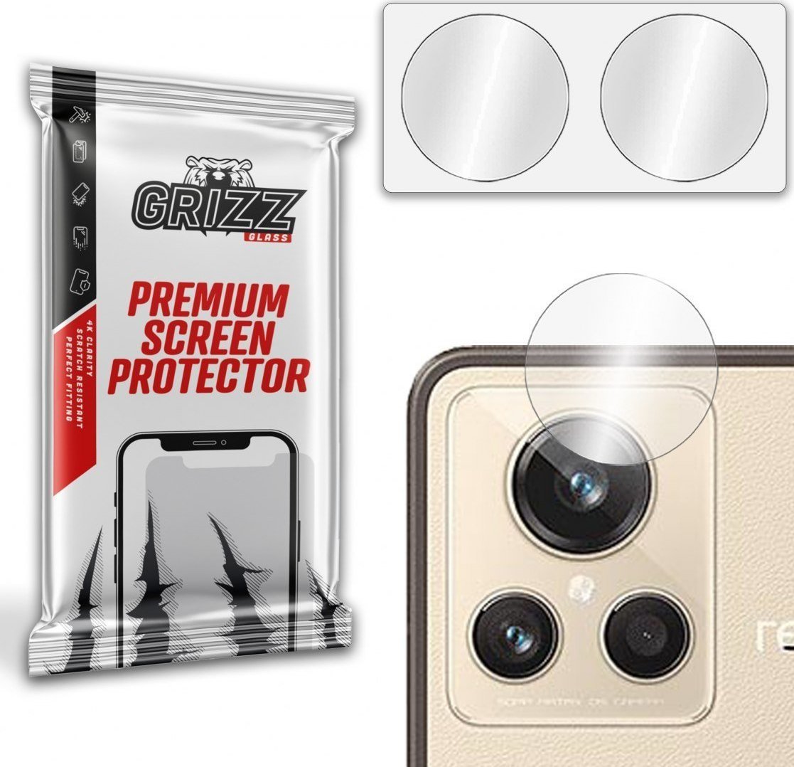 Mbrojtës kamere GrizzGlass Realme GT 2 Master Explorer, xham hibrid, 2 copë, transparent