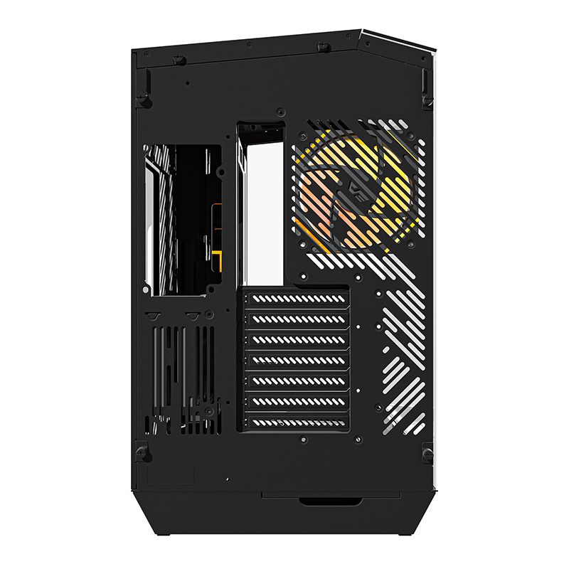 Kasa PC DarkFlash DY470 ATX, kub, 4 ventilatorë ARGB, e zezë