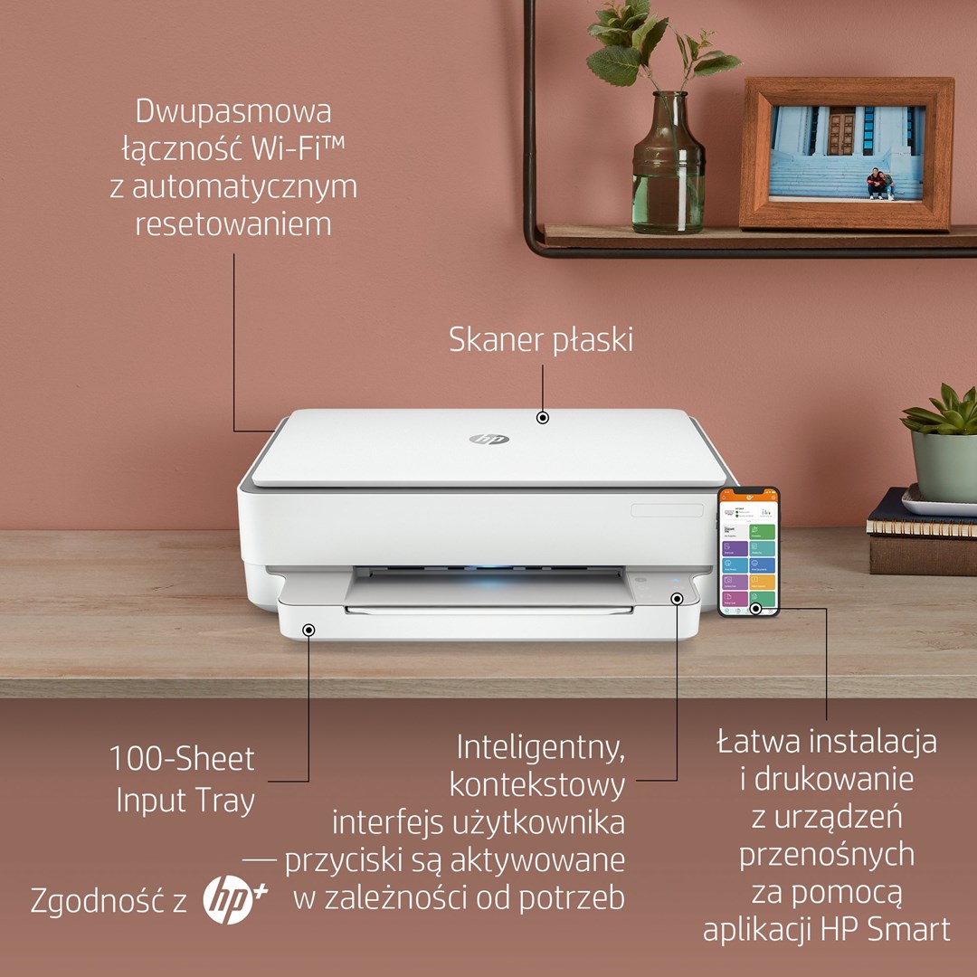 Printer multifunksional HP ENVY 6020e, Inkjet termal, i hirtë