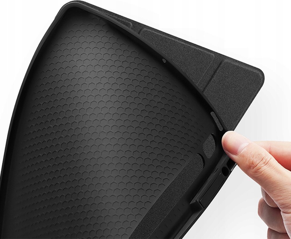 Mbulesë tablet Dux Ducis Domo për Samsung Tab S10+, S9+, S9 FE+, lëkurë ekologjike, e zezë